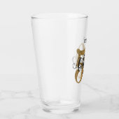 Gold Glitter 50 & Fabulous Birthday met naam Glas (Rechts)