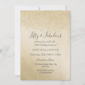 Gold Glitter 50 jaar en geweldig 50 jaar oud Kaart (Voorkant)