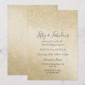 Gold Glitter 50 jaar en geweldig 50 jaar oud Kaart (Voorkant / Achterkant)