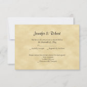 Gold Glitter 50e Jubileum-reactiekaart RSVP Kaartje (Voorkant)