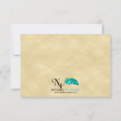 Gold Glitter 50e Jubileum-reactiekaart RSVP Kaartje (Achterkant)