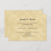 Gold Glitter 50e Jubileum-reactiekaart RSVP Kaartje (Voorkant / Achterkant)