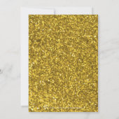 Gold Glitter 50e verjaardag Hallo 50 uitnodiging (Achterkant)