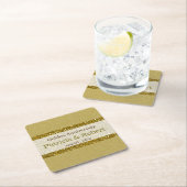 Gold Glitter 50th Golden Wedding Jubileum Kartonnen Onderzetters (Insitu)