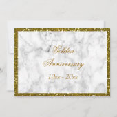 Gold Glitter 50th Wedding Jubileum Kaart (Achterkant)