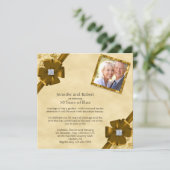 Gold Glitter 50th Wedding Jubileum Uitnodiging (Staand voorkant)