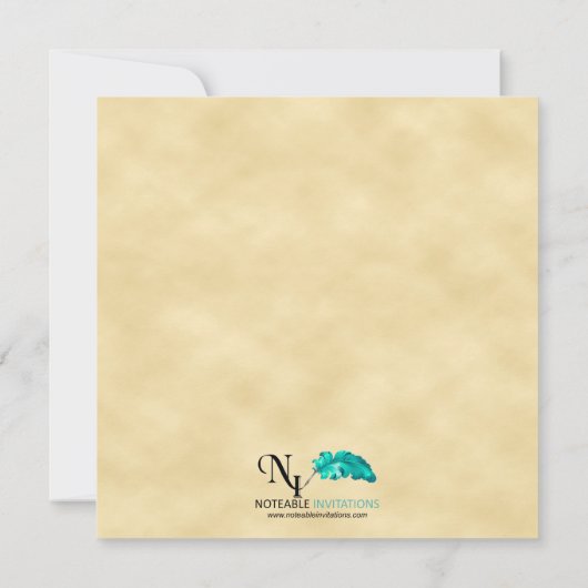 Gold Glitter 50th Wedding Jubileum Uitnodiging (Achterkant)