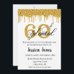 Gold Glitter 60 60th Zwaartepunt 60th Birthday Kaart<br><div class="desc">Dit ontwerp is gemaakt met behulp van digitale kunst. Het kan in het gebied worden aangepast door de klik aan te passen en de naam, initialen of woorden aan te passen. U kunt de tekstkleur en de stijl ook veranderen of de tekst voor een slechts ontwerp van het afbeelding schrappen....</div>