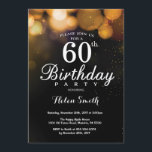 Gold Glitter 60th Birthday Invitation Card Kaart<br><div class="desc">Gold Glitter 60th Birthday Invitation Card. Volwassen verjaardag. Glitter Bokeh achtergrond. 16e 18e 21e 30e 40e 50e 70e 80e 90e 100e. Elke leeftijd. Voor verdere aanpassing,  te klikken gelieve de knoop "van de Aanpassing het"en ons ontwerphulpmiddel te gebruiken om deze sjabloon te wijzigen.</div>