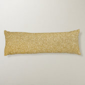 Gold Glitter Aangepaste naam Lichaamskussen (Achterkant)