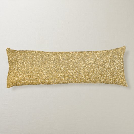 Gold Glitter Aangepaste naam Lichaamskussen (Achterkant)