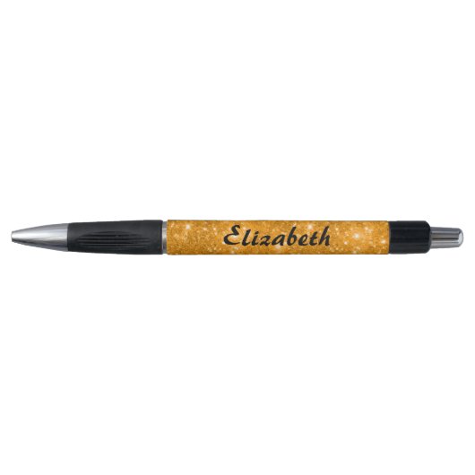 Gold Glitter Aangepaste pen (Voorkant)