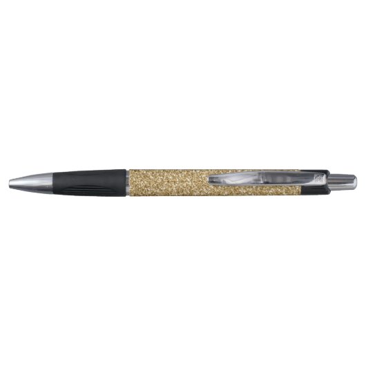 Gold Glitter - Aangepaste tekst     Pen (Achterkant)
