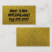 GOLD GLITTER aangepaste VISITEKAARTJES (Voorkant / Achterkant)