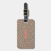 Gold Glitter aanpassen Bagagelabel (Voorkant verticaal)