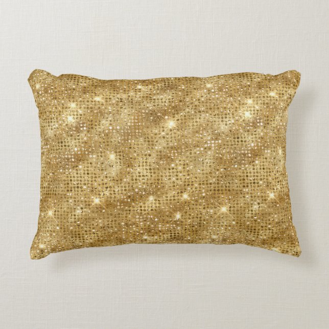 Gold Glitter Accent Kussen (Voorkant)