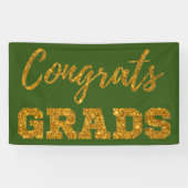 Gold Glitter-Afstudeerders Spandoek (Horizontaal)