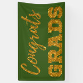 Gold Glitter-Afstudeerders Spandoek (Verticaal)