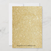 Gold Glitter Afstuderen Aankondiging 2 Foto's (Achterkant)