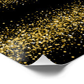 Gold Glitter Afstuderen Celebration Achtergrond Perfect Poster (Hoek)