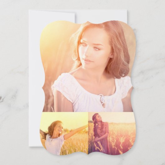 Gold Glitter Afstuderen Cutout Graduation Party Kaart (Achterkant)