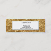 Gold Glitter Afstuderen Naam Kaart invullen Contactkaartje (Achterkant)