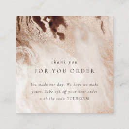 Gold Glitter Agate Hartelijk dank voor de korting  Vierkante Visitekaartje