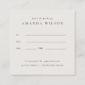 Gold Glitter Agate Marble Gift Certificate Logo Vierkante Visitekaartje (Achterkant)