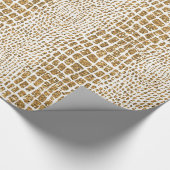 Gold Glitter Alligator Print Cadeaupapier (Hoek)