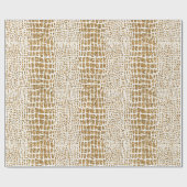 Gold Glitter Alligator Print Cadeaupapier (Vlak)