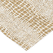 Gold Glitter Alligator Print Korte Tafelloper (Hoek)