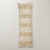 Gold Glitter Alligator Print Lichaamskussen (Achterkant (Verticaal))