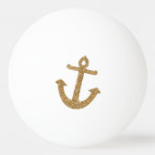 Gold Glitter Anchor Pingpongbal (Achterkant)