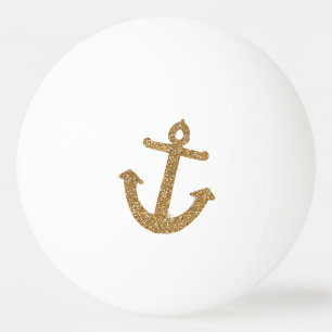 Gold Glitter Anchor Pingpongbal