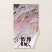 Gold Glitter and Marble Rose Bad Handdoek (Handdoek)