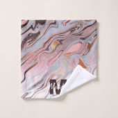 Gold Glitter and Marble Rose Bad Handdoek (Wasdoekje)