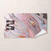 Gold Glitter and Marble Rose Bad Handdoek (Handdoek)