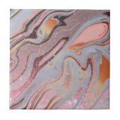 Gold Glitter and Marble Rose Tegeltje (Voorkant)