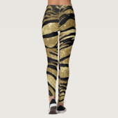 Gold Glitter Animal Print Leggings (Achterkant)