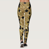 Gold Glitter Animal Print Leggings (Achterkant)