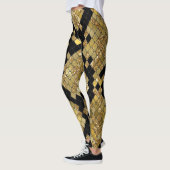 Gold Glitter Animal Print Leggings (Links)