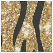 Gold Glitter Animal Print Stof (Close Up)