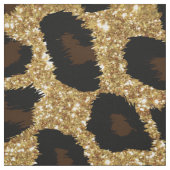 Gold Glitter Animal Print Stof (Swatch)