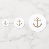 Gold Glitter Anker Nautisch Strand Tropische Parti Confetti (Voorkanten)