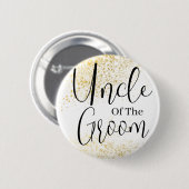 Gold Glitter aucle Button voor bruinbruiloft (Voorkant /achterkant)