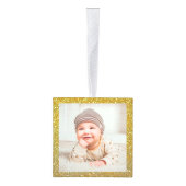 Gold Glitter baby eerste kerstdrie foto Decoratie (Rechts)