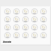 Gold Glitter Baby Feet Baby shower Hartelijk dank Ronde Sticker (Vel)