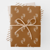 Gold Glitter Baby Feet Baby shower Wrapping Paper (In situ)