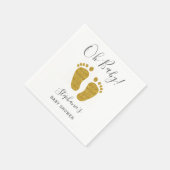 Gold Glitter Baby Feet Servet (Hoek)
