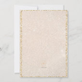 Gold Glitter Baby shower Invitation Kaart (Achterkant)